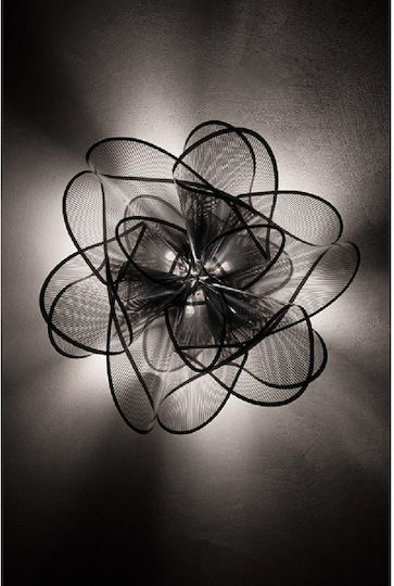 Slamp Etoile Prisma Deckenleuchte 73cm Silber mit Integrierter LED und Kristalle