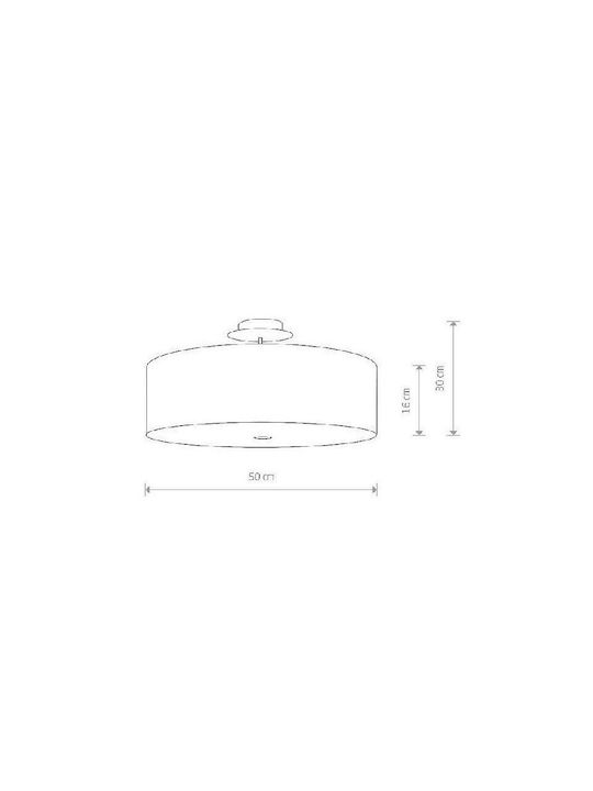 Nowodvorski Viviane Ceiling Mount Light 50cm White with Socket E27
