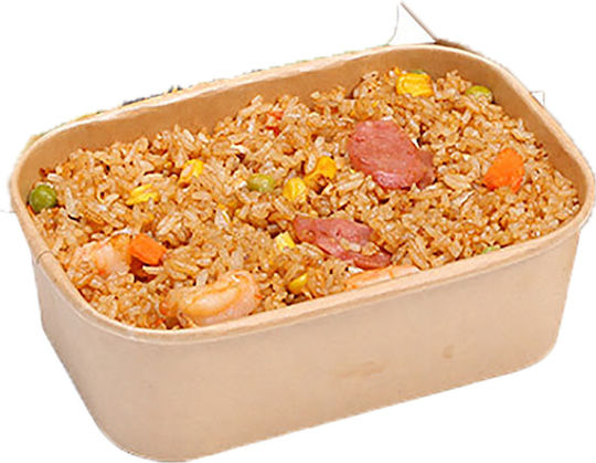 Set von 50 Boxen Salat Kraft Behälter