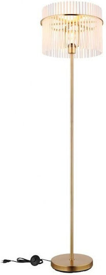 Globo Lighting Floor Lamp H152xW38cm. with Socket for Bulb E27 Gold