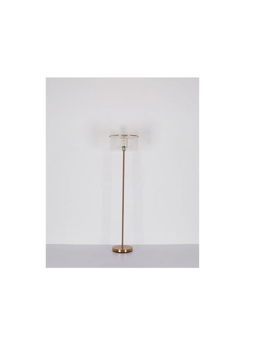 Globo Lighting Floor Lamp H152xW38cm. with Socket for Bulb E27 Gold