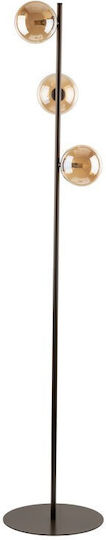 TK Lighting Estera Floor Lamp H150xW38cm. with Socket for Bulb G9 Brown