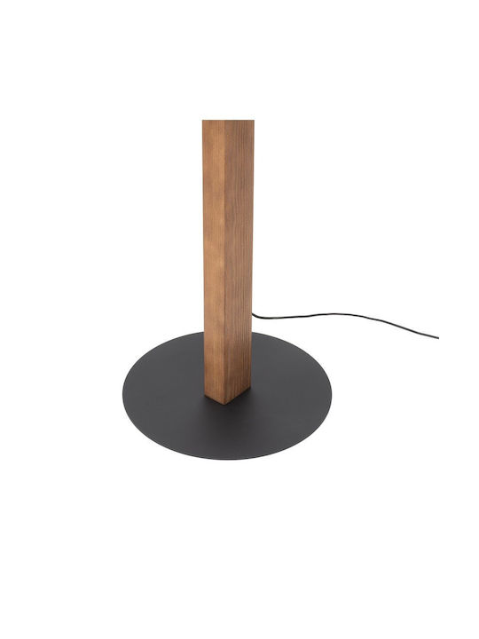 TK Lighting LED Floor Lamp H120xW30cm. with Warm White Light Brown