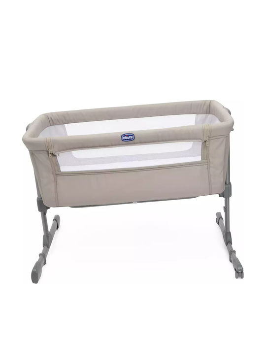 Chicco Λίκνο Next2Me Essential με Στρώμα, Πλαϊνό Άνοιγμα και Ρόδες Dune Re Lux