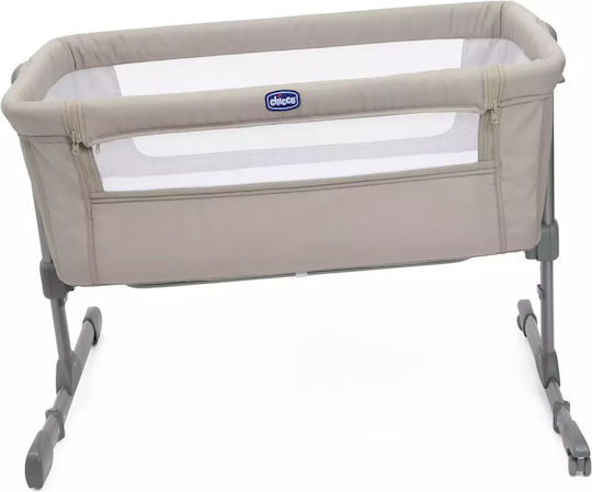 Chicco Λίκνο Next2Me Essential με Στρώμα, Πλαϊνό Άνοιγμα και Ρόδες Dune Re Lux
