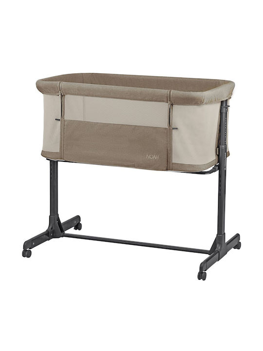 Kikka Boo Cradle Noah with Mattress, Side Opening, and Wheels Beige
