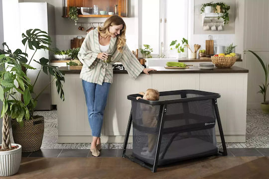 Kinderkraft Λίκνο Sofi Plus με Στρώμα και Πλαϊνό Άνοιγμα Grey