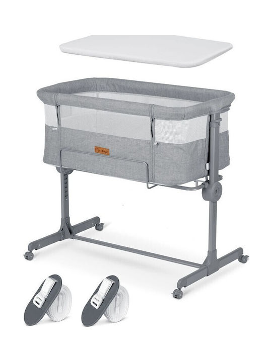 Nukido Wiege mit Matratze und Rädern Gray