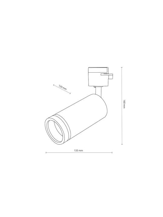 TK Lighting Μονό Σποτ με Ντουί GU10 σε Λευκό Χρώμα