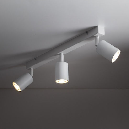 TK Lighting Σποτ με 10 Φώτα και με Ντουί GU10 σε Λευκό Χρώμα