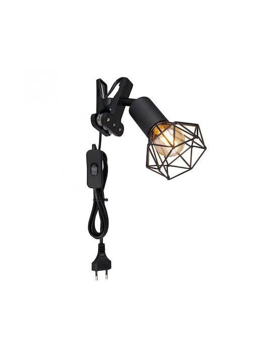 Globo Lighting Xara I Single Spot with Socket E14 in Black Color