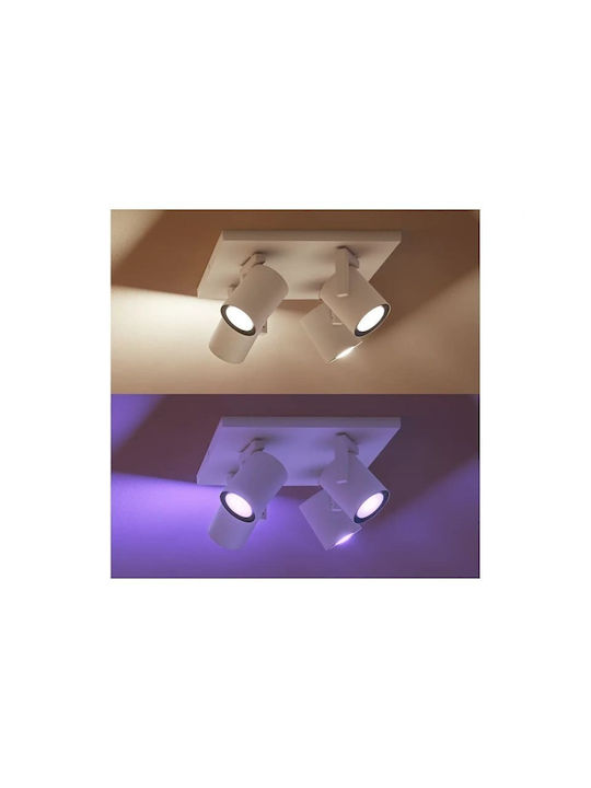 Philips Argenta Spot with 4 Lights and with Socket GU10 in Silver Color