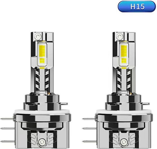 Λάμπες Αυτοκινήτου H15 Canbus LED 6000K Ψυχρό Λευκό 9-30V 2τμχ
