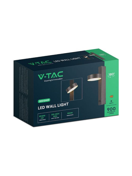 V-TAC Single LED Warm White Spot in Black Color