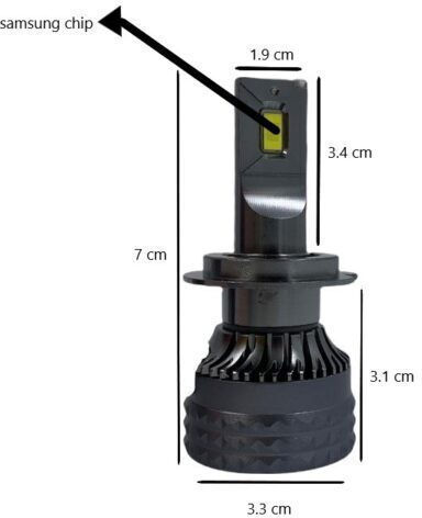 YAO Λάμπες H7 Canbus LED 6500K Ψυχρό Λευκό 30W 2τμχ