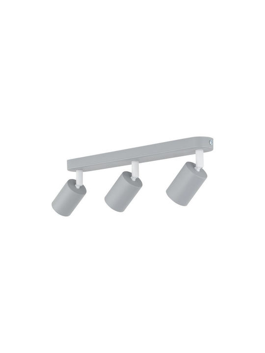 TK Lighting Τριπλό Σποτ με Ντουί GU10 σε Γκρι Χρώμα