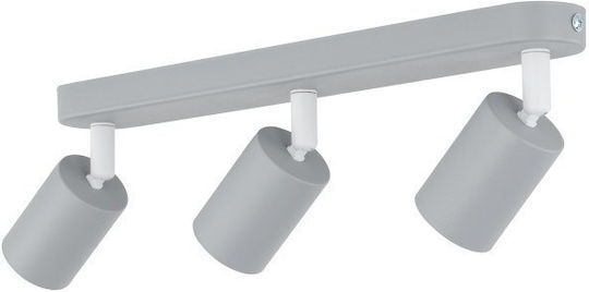 TK Lighting Τριπλό Σποτ με Ντουί GU10 σε Γκρι Χρώμα