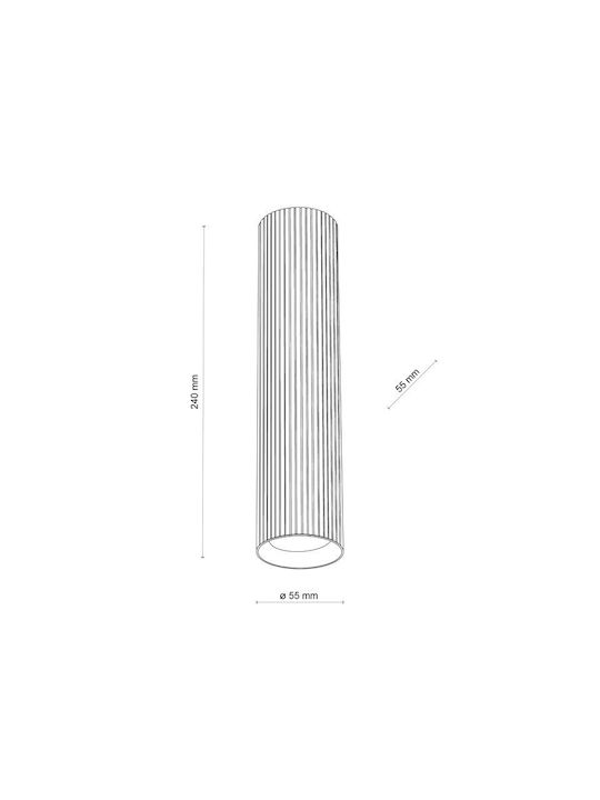 TK Lighting Single Spot with Socket GU10 in White Color