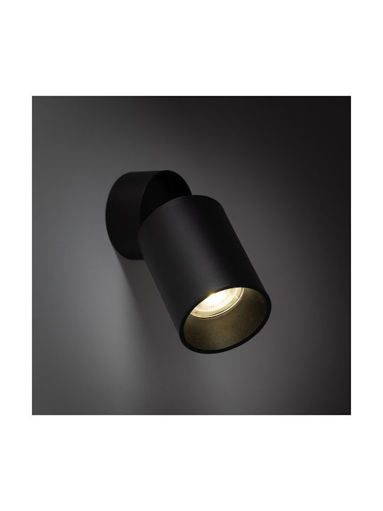 TK Lighting Μονό Σποτ με Ντουί GU10 σε Μαύρο Χρώμα