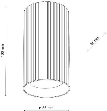 TK Lighting Μονό Σποτ με Ντουί GU10 σε Λευκό Χρώμα