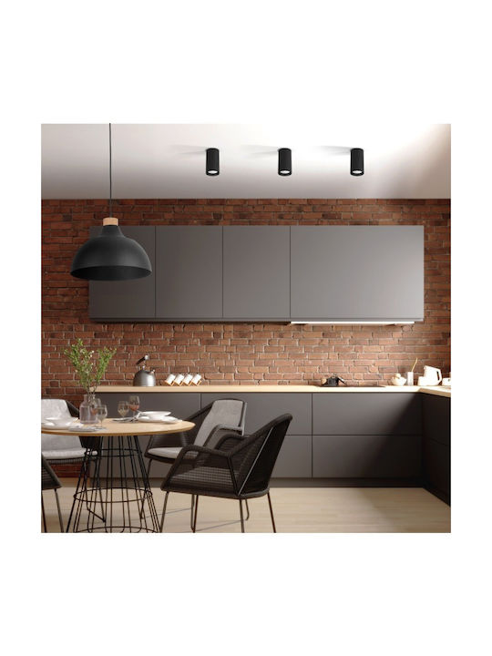 TK Lighting Μονό Σποτ με Ντουί GU10 σε Μαύρο Χρώμα
