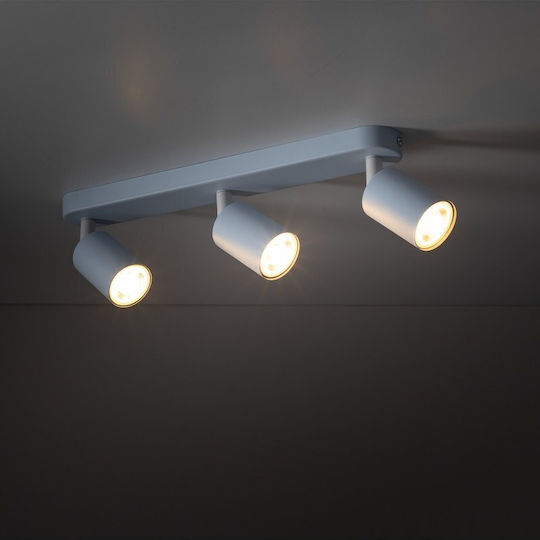 TK Lighting Triplu Spot cu Soclu GU10 în Culoare Verde TK Lighting Triplu Spot cu Soclu GU10 în Culoare Verde