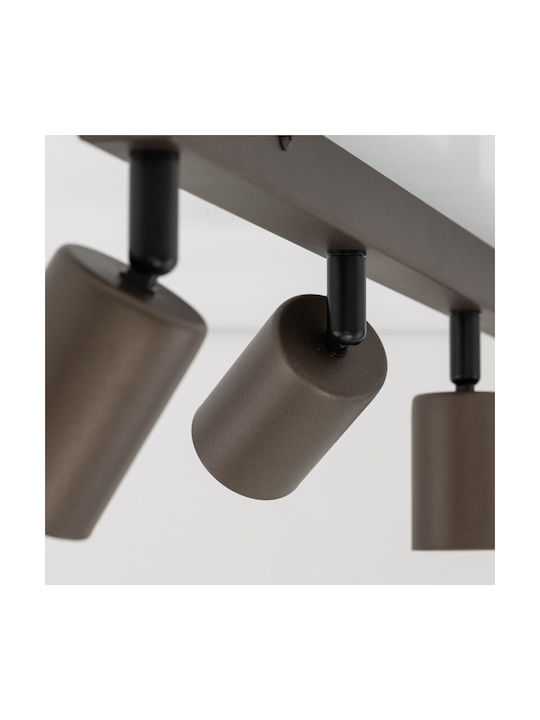 TK Lighting Σποτ με 10 Φώτα και με Ντουί GU10 σε Μαύρο Χρώμα