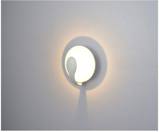 Luma Lamp Wall with Integrated LED and Warm White Light Black 19.7cm