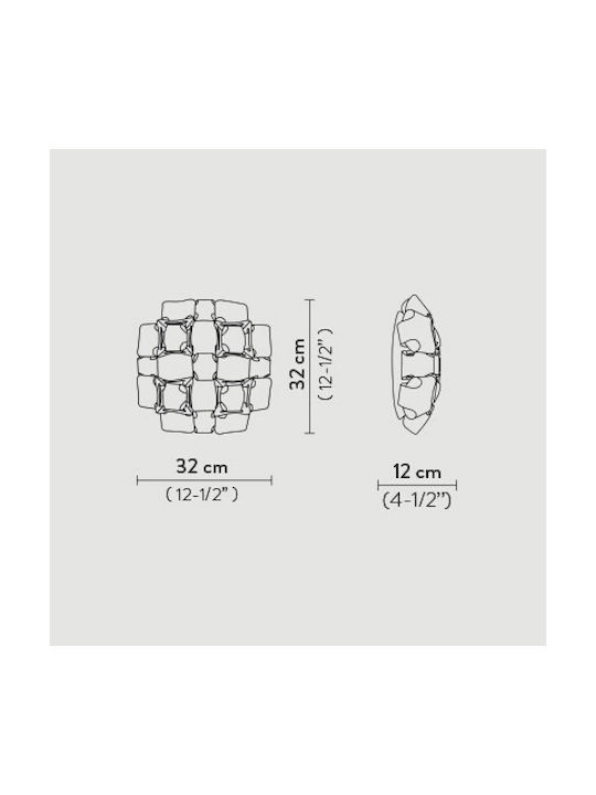 Slamp Lumină de Perete cu Soclu E14 32cm