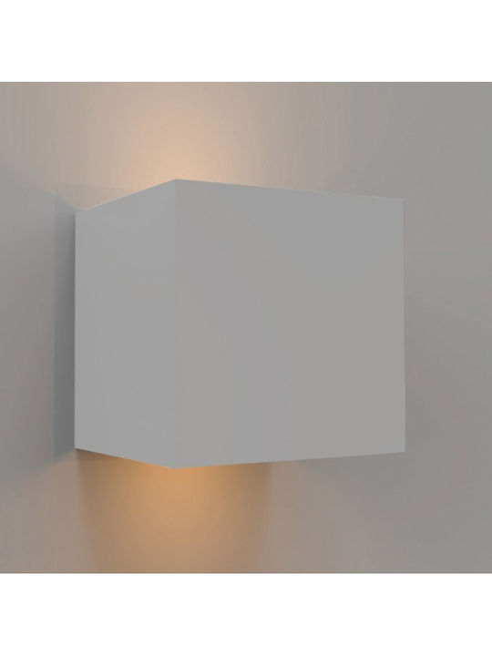 Inlight Emerald Επιτοίχιο Εξωτερικό Σποτ LED IP44 10W με Θερμό Λευκό Φως Διπλής Δέσμης 9.9x9.9εκ.