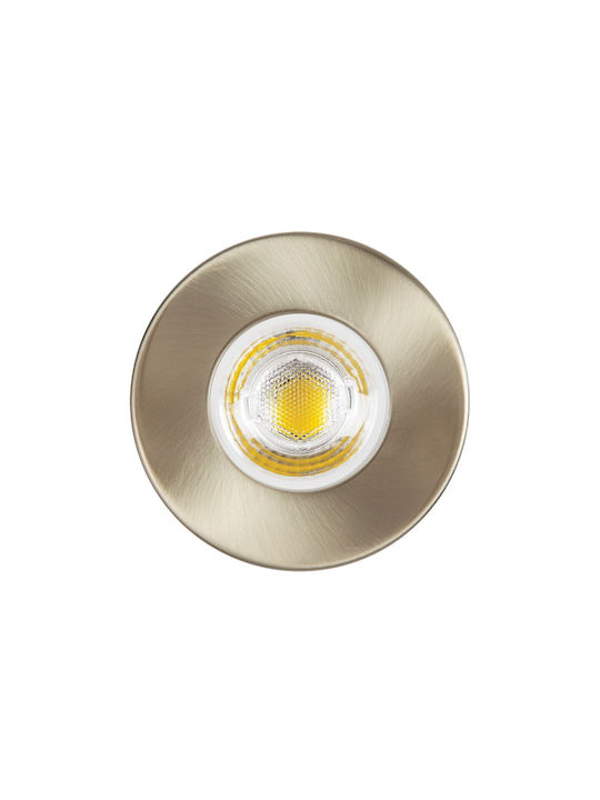 VK Lighting Στρογγυλό Χωνευτό Σποτ με Ντουί GU5.3 Ασημί 8.5x8.5εκ. 1τμχ