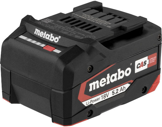 Metabo Μπαταρία Εργαλείου Λιθίου 18V με Χωρητικότητα 5.2Ah