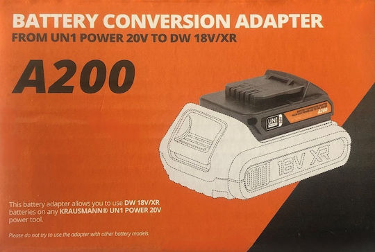 Krausmann Adapter für Werkzeugbatterie A200