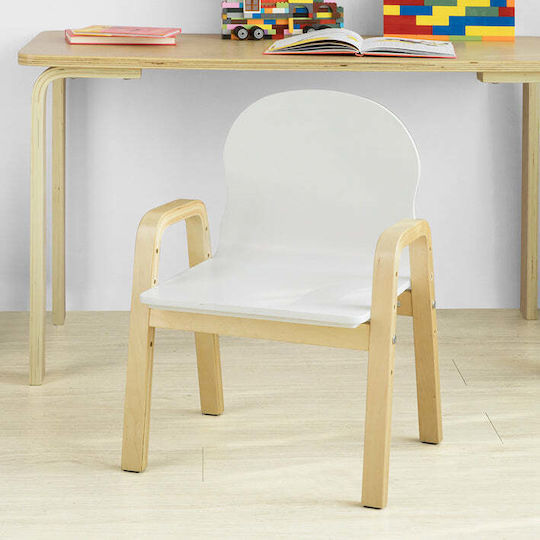 Детски Столове Бял 40x57.5x31бр 2бр