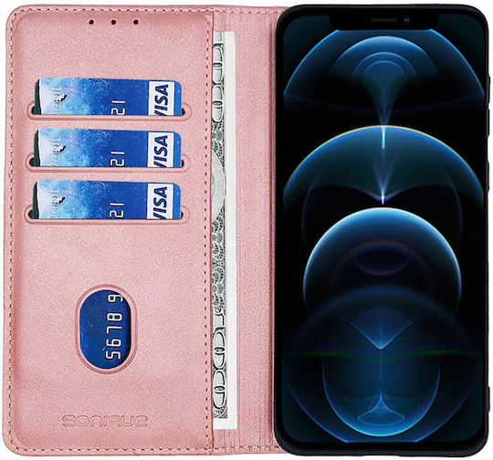 Vintage Magnet Wallet Phone Case Wallet Sonique for OnePlus Nord 4 5G Rose Gold