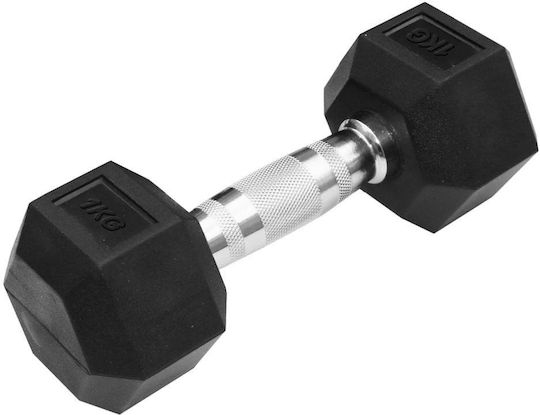 Pegasus Dumbbell Hexagon Rubber 1 x 9kg