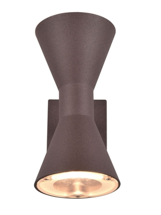 Trio Lighting Επιτοίχιο Εξωτερικό Σποτ GU10 IP44 Διπλής Δέσμης 10x20εκ.