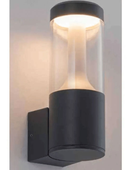 Zambelis Lights Wall-Mounted Outdoor Lantern LED IP54 10W with Warm White Light 12.5x9x24εκ.