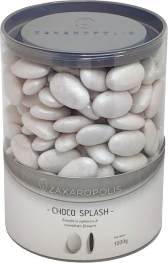 Zaxaropolis Κουφέτα Choco Splash σε Σχήμα Κλασικό με Γεύση Σοκολάτα Λευκό 1000gr
