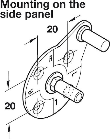 Κομπασο Ανω Πορτας Hafele Sugatsune 301nc Μαυρο 234-36531300ne