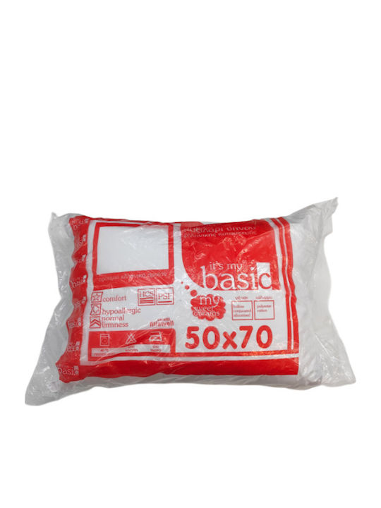 Jgs S.a Bed Pillow Medium Washable Anti-Allergic Polyester Fiber Hase 7000-162 50x70cm 710gr