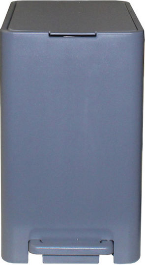 Bathroom Pedal Bin 17L 18.5x26x37cm Inner Bin 10L 1.04kg Plastic Soft Close Titanium Gray Greece