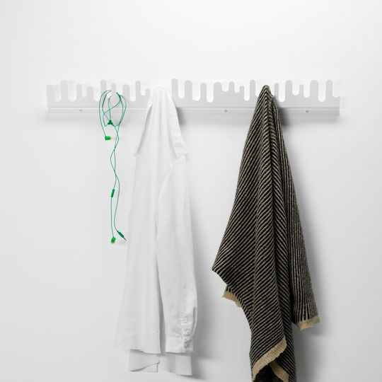 Wandhalterung Wave Weiß Set 2 Metall Design House Stockholm