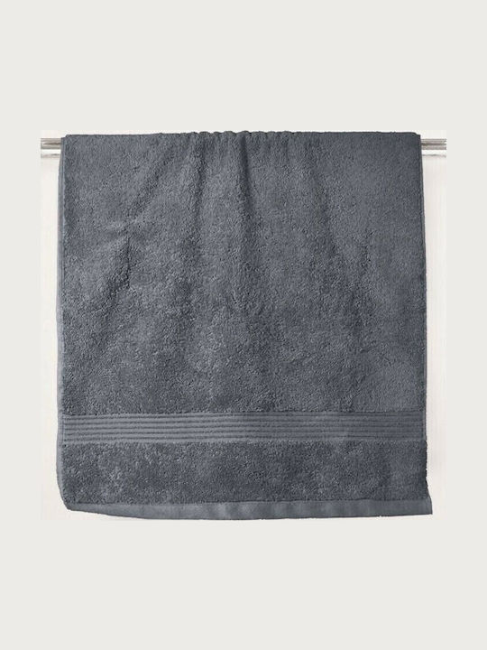 Set of 3 Bath Towels 80x160 Face 50x100 Hand 30x50 Aegean Nef-nef Anthracite 902