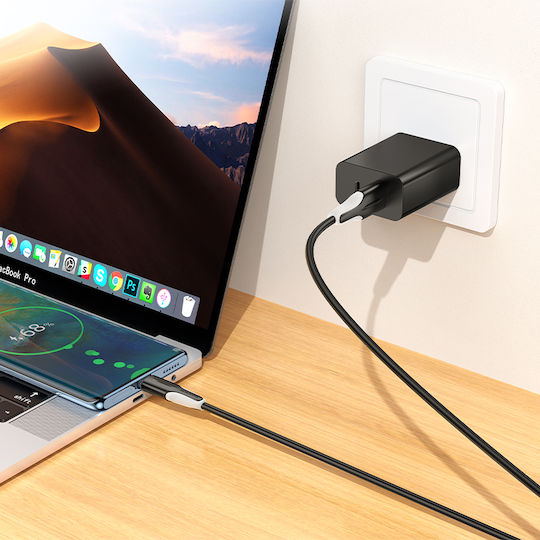 Borofone USB 2.0 Cable USB-C Male - USB-A Black 1m 46613-OC