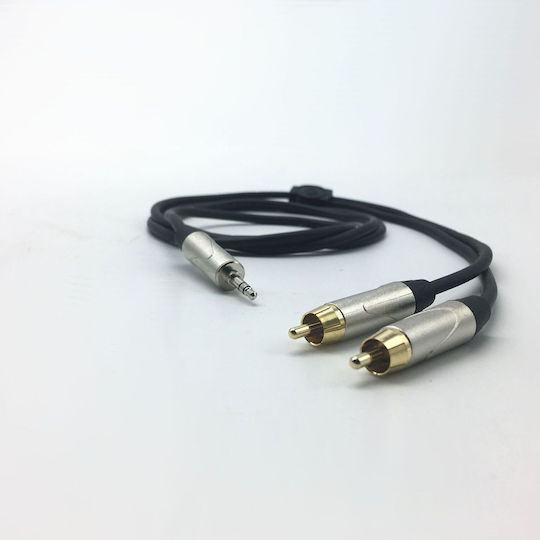 Cobra Hi-fi Proline Pro 2x Rca-Stecker Zu Mini Klinkenkabel 3,5mm Stecker 1,5m Professionelles Επαγγελματικό Καλώδιο 2x Rca-Stecker Mini Klinkenstecker 3,5mm Stecker 1,5 Meter Cl145-015