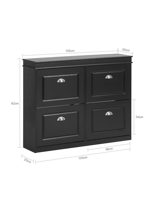 Eingangsmöbel Black 105x83x24cm