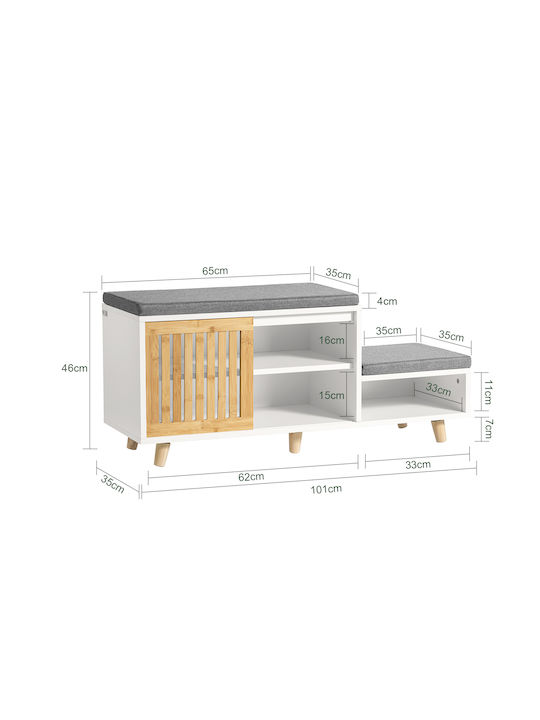Entry Furniture White 100x45x35cm