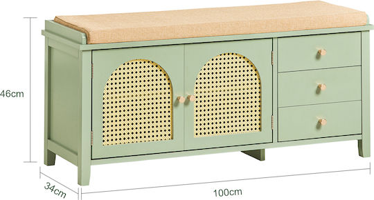 Eingangsmöbel Πράσινος 100x46x34cm