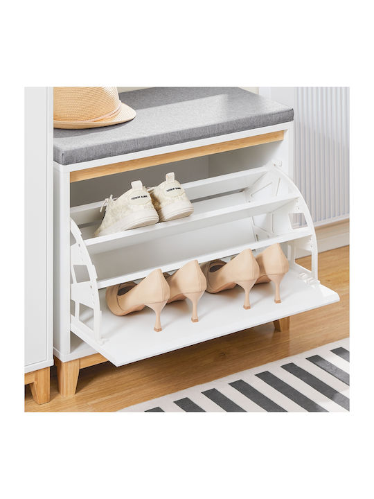 Eingangsmöbel mit Bank White 60x55x34cm